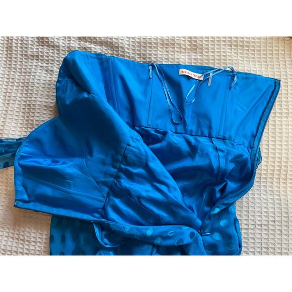 Rebecca Taylor Y2K Sweetheart Polka Dot Strapless Cocktail Blue Mini Dress 6 - Picture 9 of 14